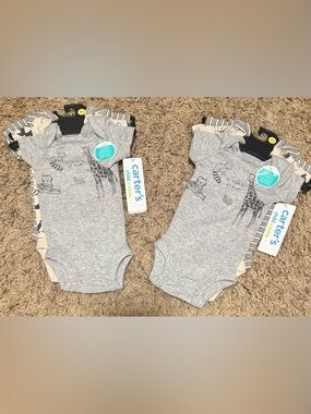 Carter's Baby Bodysuits (2) 3-Packs Total Of 6 Pieces Size: Preemie